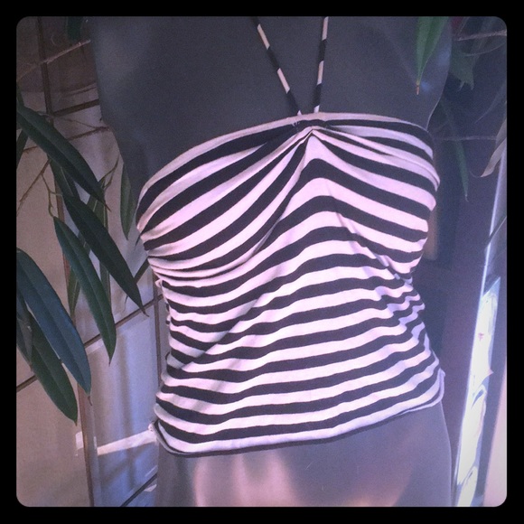 Striped halter top - Picture 1 of 4